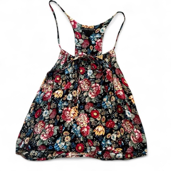 Forever 21 Multicolor Floral Racerback Tank Top Size Small - Picture 1 of 4